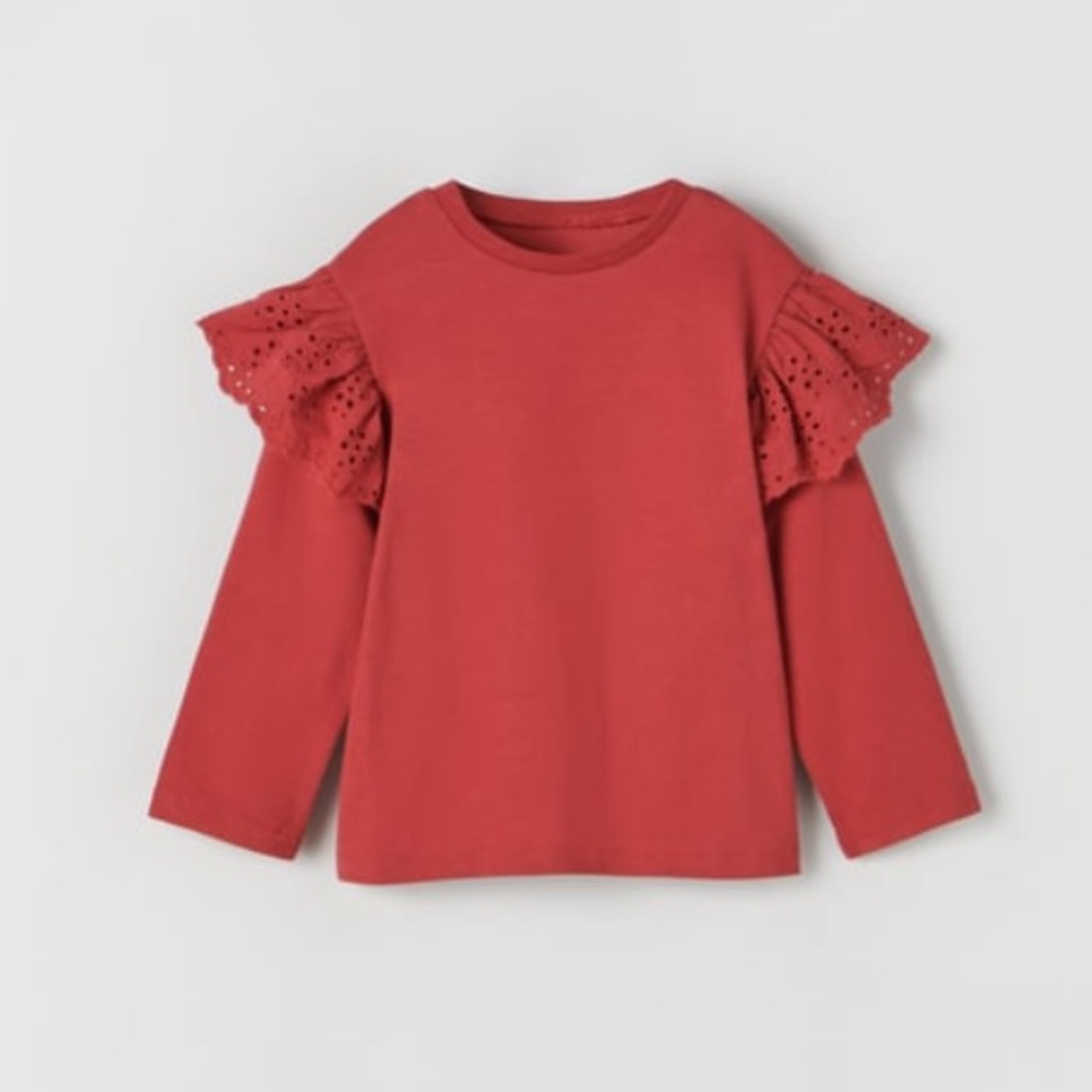 NWOT Zara Ruffled Lace Top